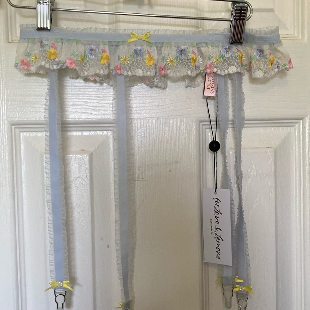 For Love & Lemons Floral Garter Belt NWT